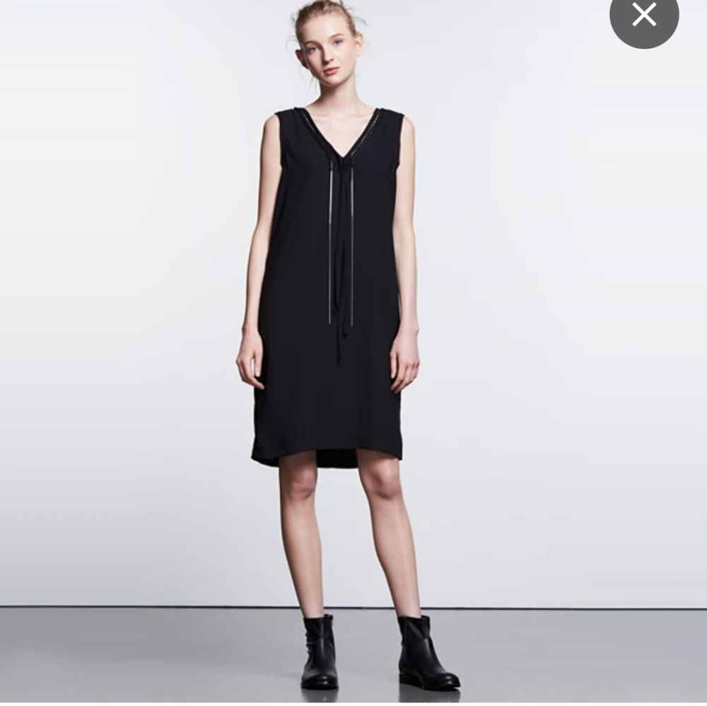 Simply Vera Vera Wang Noir Black Shift Dress L